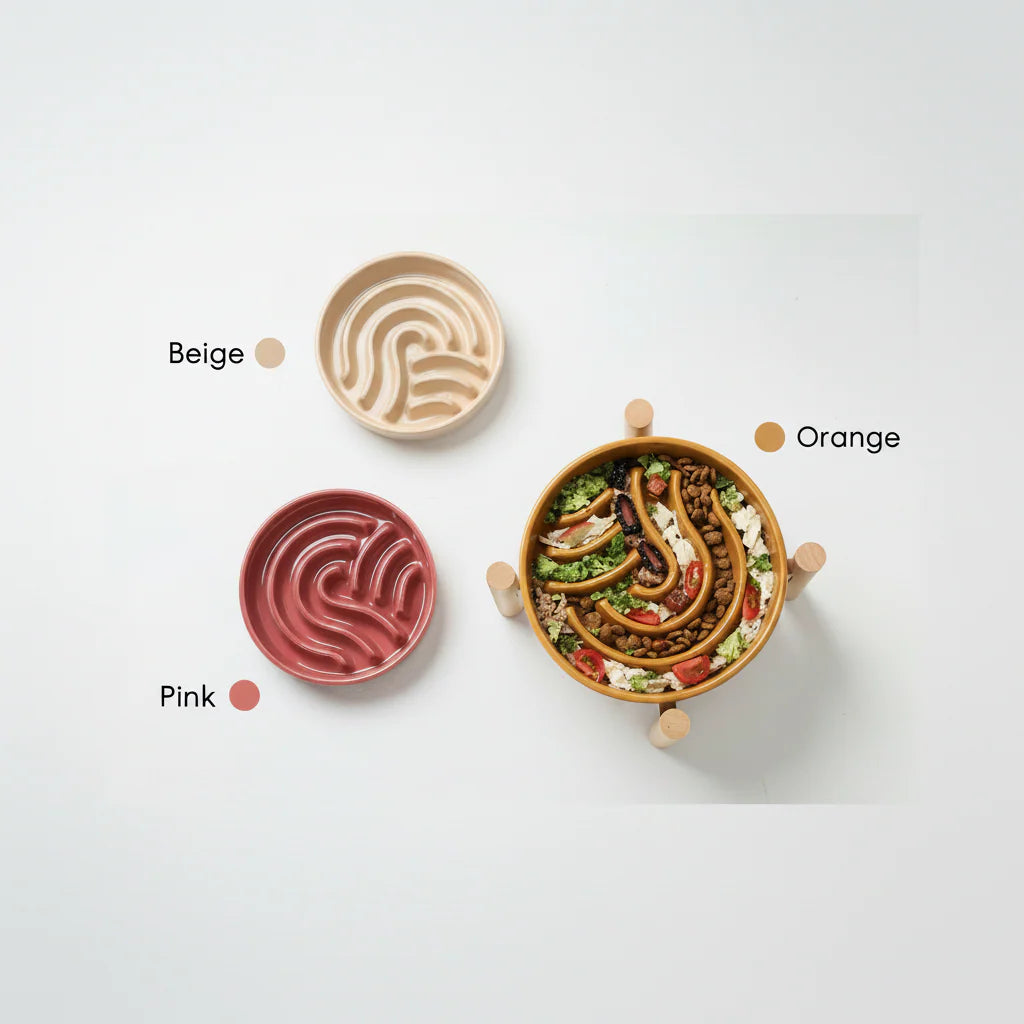 Wave Slow Feeder Dog Bowls